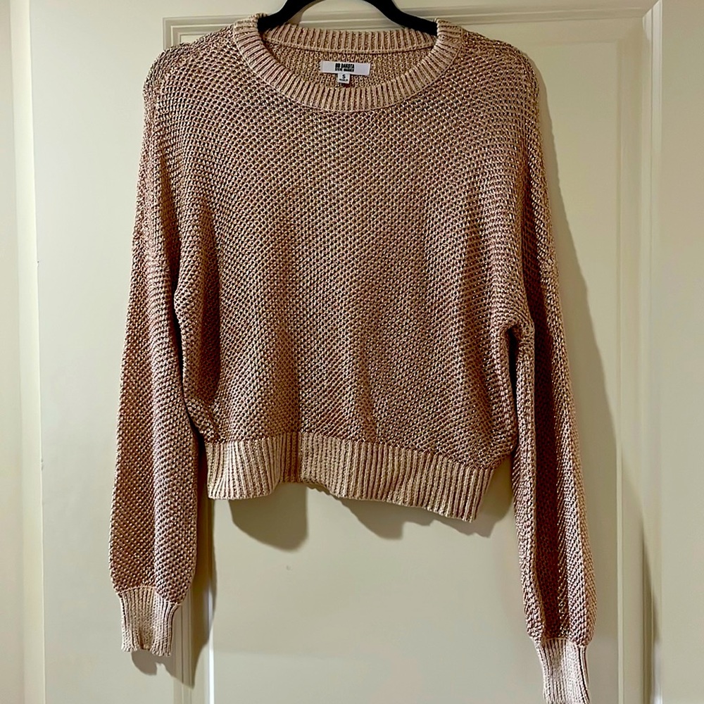 BB Dakota by Steve Madden Rosegold Knit Sweater size small